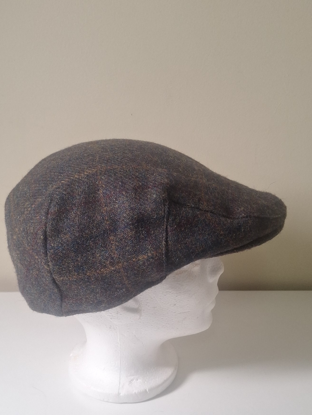 Vintage Stetson Wool Flat Cap Plaid Overcheck Ivy Newsboy Driving Hat